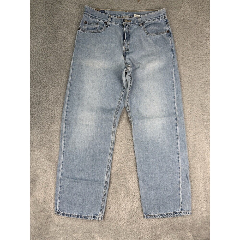 Vintage Y2K Levi’s 577 Jeans Womens 12 Loose Fit Straight Leg Light Wash Denim